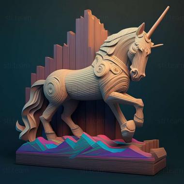 3D model Robot Unicorn Attack game (STL)